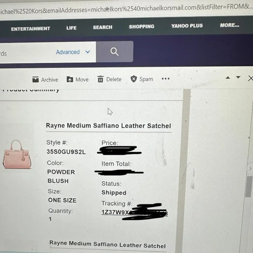 Rayne Medium Saffiano Leather Satchel (Powder Blush - Picture 8 of 8
